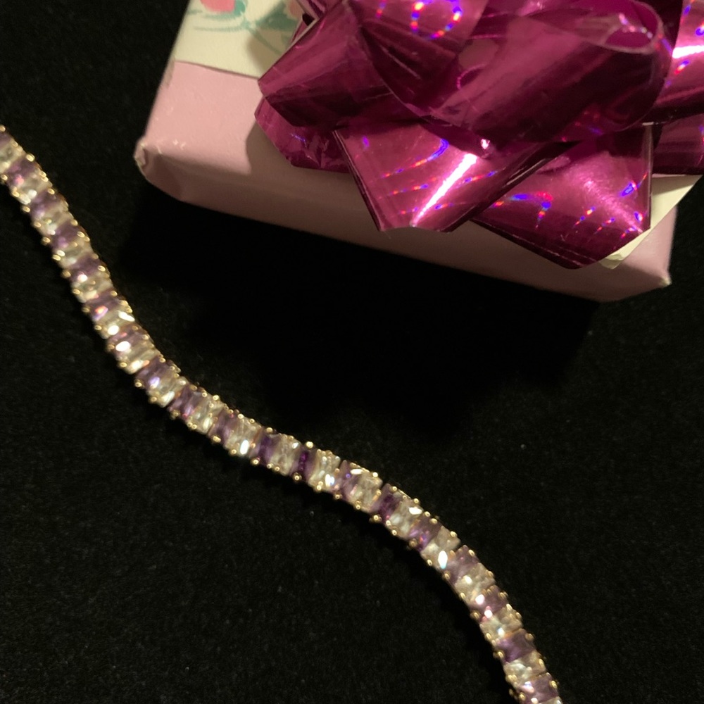 Genuine 8.75ctw Amethyst & Topaz Bracelet